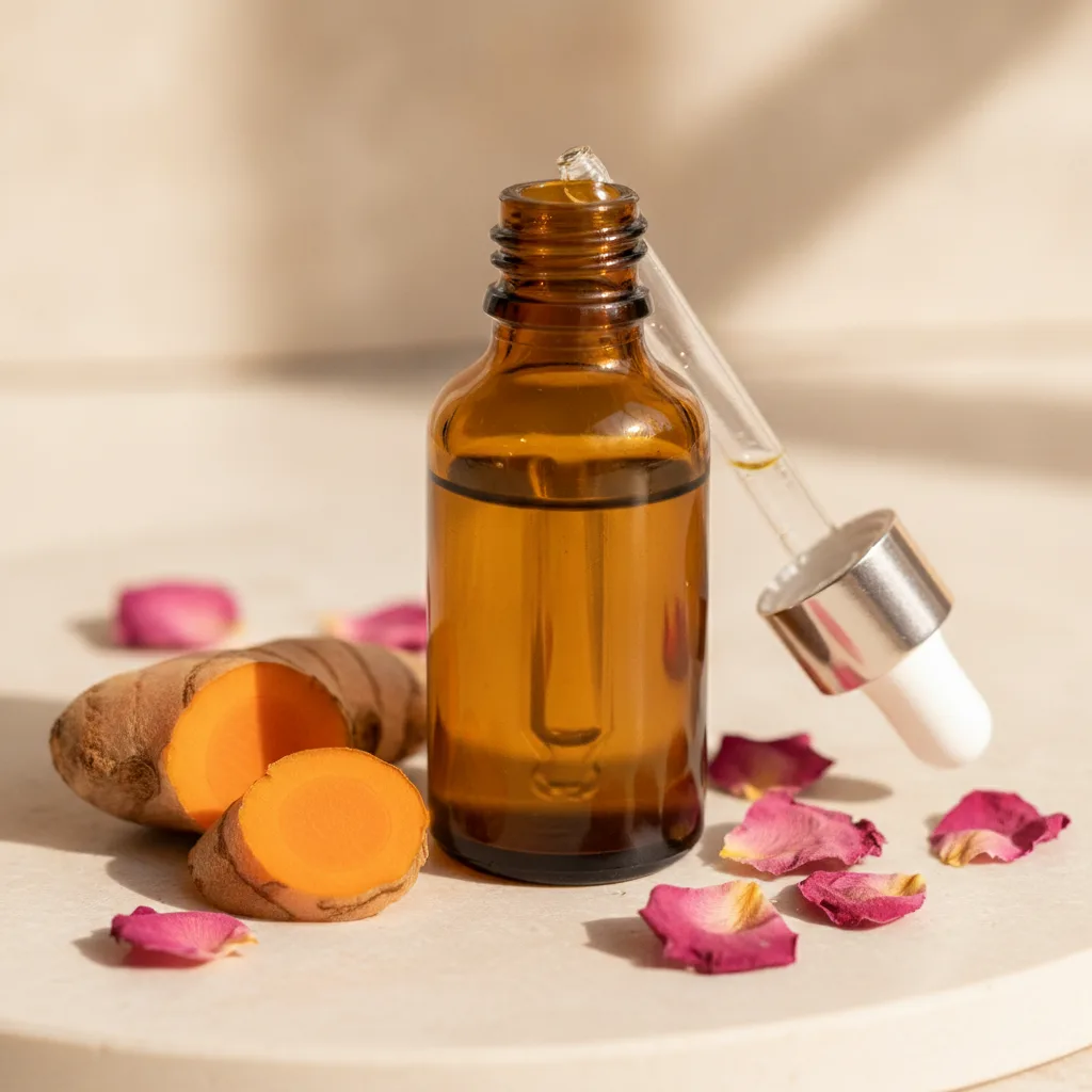 Turmeric and coconut oil serum blend